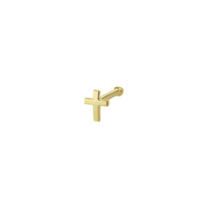 kogel neusknopje kruis 14K geelgoud