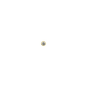 kogel neusknopje zirkonia 2,5 mm 14K geelgoud