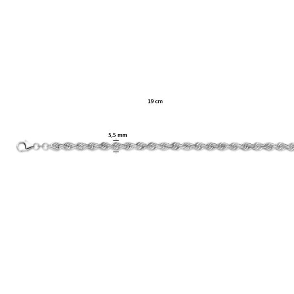 koord massief 5,5 mm zilver gerhodineerd - Afbeelding 3