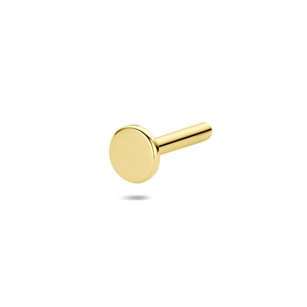 losse stift voor flat back piercings 14K geelgoud