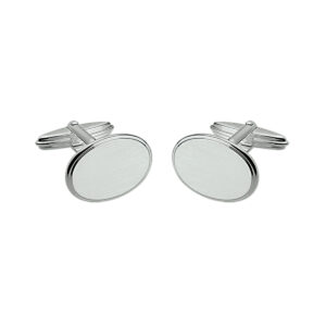 manchetknopen mat gediamanteerd zilver wit