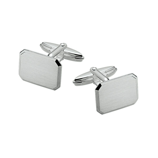 manchetknopen mat gediamanteerd zilver wit