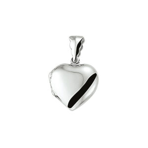 medaillon hart zilver gerhodineerd