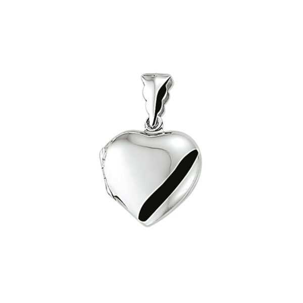 medaillon hart zilver gerhodineerd