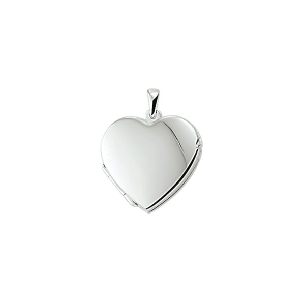 medaillon hart zilver gerhodineerd