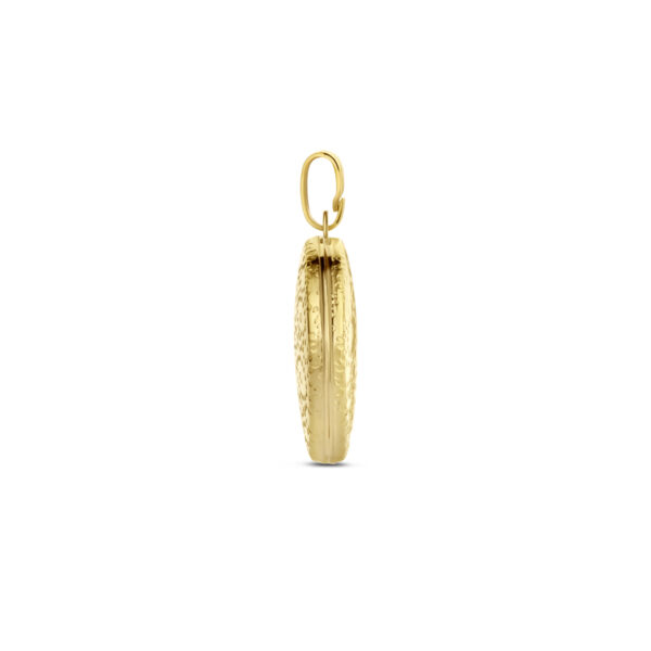 medaillon hartje gravure 23 mm 14K geelgoud - Afbeelding 3