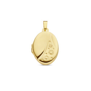 medaillon ovaal 26 mm 14K geelgoud