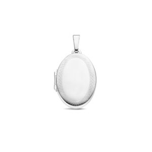 medaillon ovaal 33 mm zilver gerhodineerd