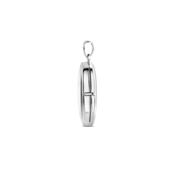 medaillon ovaal poli/mat 30 mm zilver gerhodineerd - Afbeelding 3