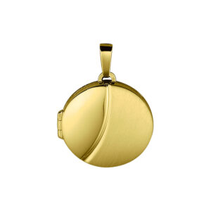 medaillon poli/mat 14K geelgoud