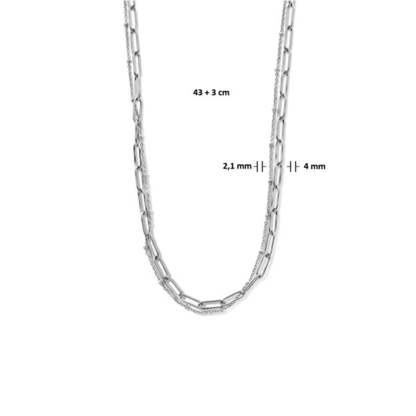 multi-collier anker en paperclip ronde buis 4,0 mm 43 + 3 cm edelstaal - Afbeelding 4