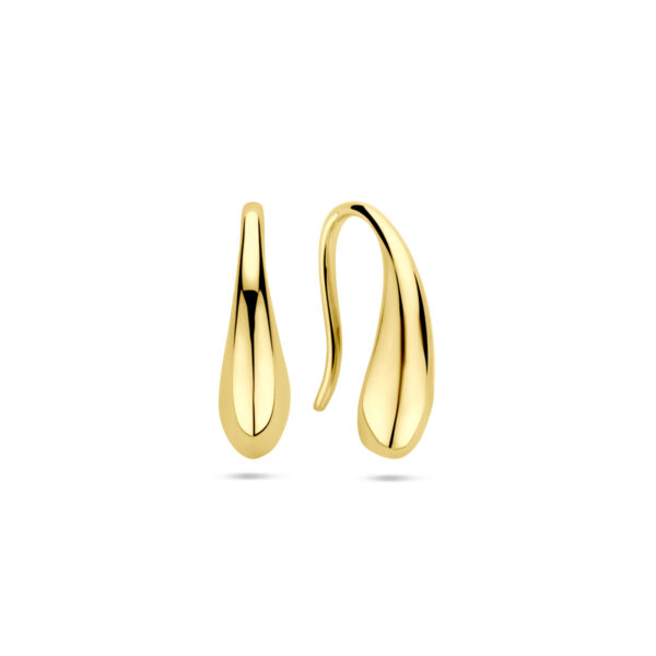 oorbellen druppel franse haak 16,5 mm 14K geelgoud - Afbeelding 3
