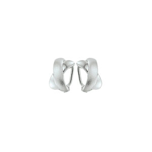 oorclips poli/mat zilver wit