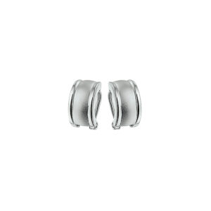 oorclips poli/mat zilver wit