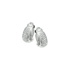 oorclips zirkonia zilver gerhodineerd