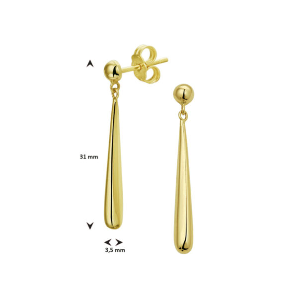 oorhanger druppel 14K geelgoud - Afbeelding 3
