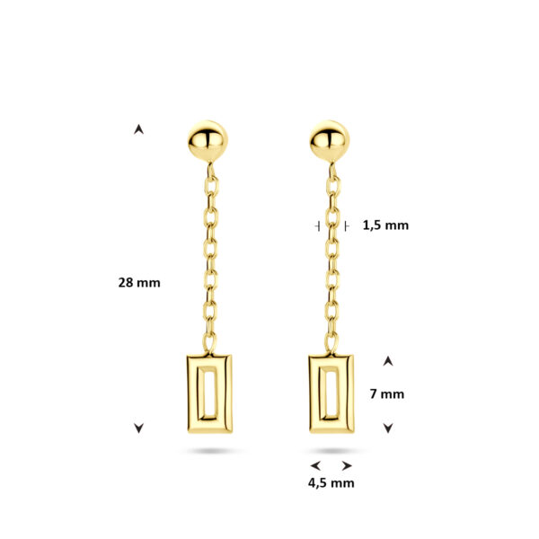 oorhangers 28 mm 14K geelgoud - Afbeelding 4