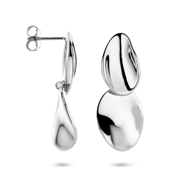 oorhangers 32 mm zilver gerhodineerd - Afbeelding 3