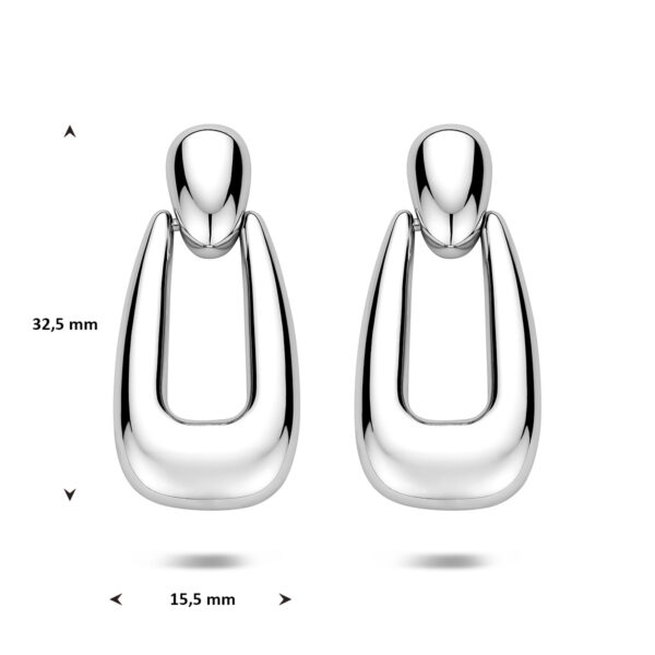 oorhangers 32,5 mm zilver gerhodineerd - Afbeelding 4