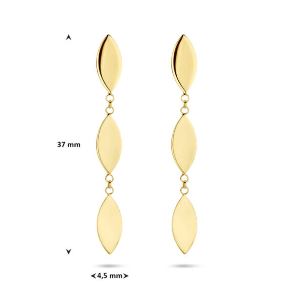 oorhangers 37 mm 14K geelgoud - Afbeelding 4