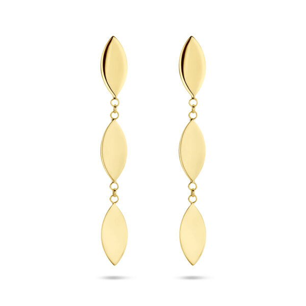 oorhangers 37 mm 14K geelgoud