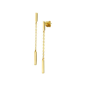 oorhangers balkje 14K geelgoud