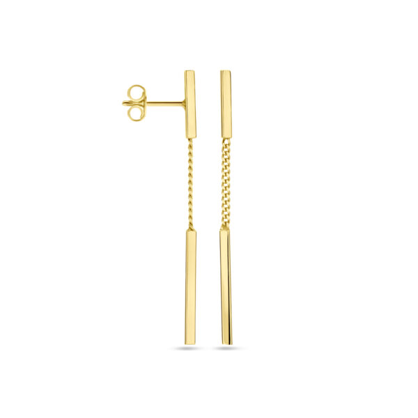 oorhangers balkjes 14K geelgoud - Afbeelding 3