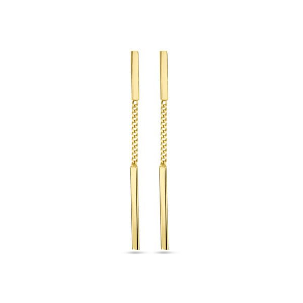oorhangers balkjes 14K geelgoud