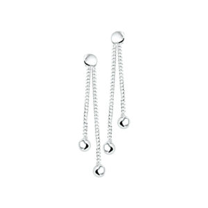 oorhangers bolletjes zilver gerhodineerd