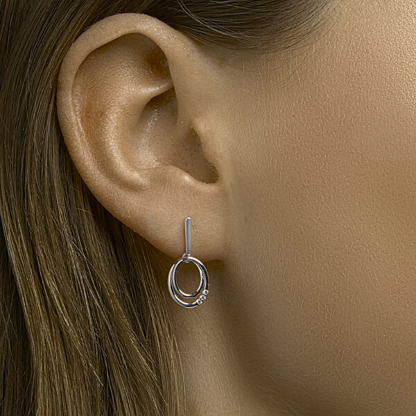 oorhangers diamant 0.04ct (2x0.02ct) h si 14K witgoud - Afbeelding 2