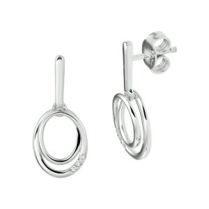 oorhangers diamant 0.04ct (2x0.02ct) h si 14K witgoud