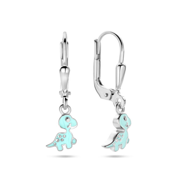oorhangers dino brisur haak 23 mm zilver gerhodineerd - Afbeelding 3