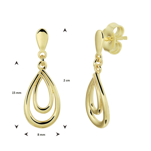 oorhangers druppel 14K geelgoud - Afbeelding 4