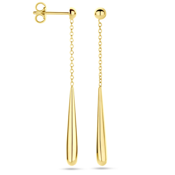 oorhangers druppel 25 mm 18K geelgoud - Afbeelding 3