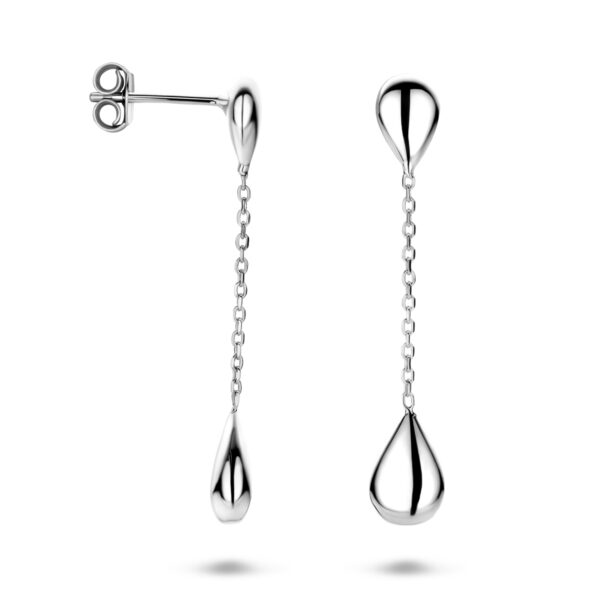oorhangers druppel 36 mm zilver gerhodineerd - Afbeelding 3