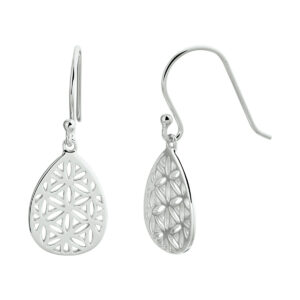 oorhangers filigrain franse haak zilver gerhodineerd