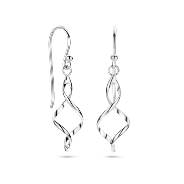 oorhangers franse haak 34 mm zilver gerhodineerd - Afbeelding 3
