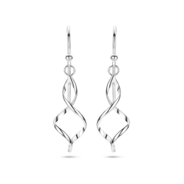 oorhangers franse haak 34 mm zilver gerhodineerd