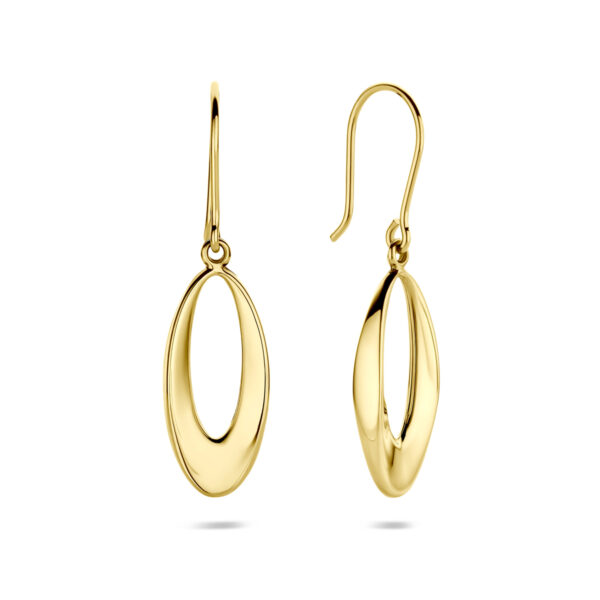 oorhangers franse haak 40 mm 14K geelgoud - Afbeelding 3
