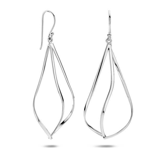 oorhangers franse haak 59 mm zilver gerhodineerd - Afbeelding 3