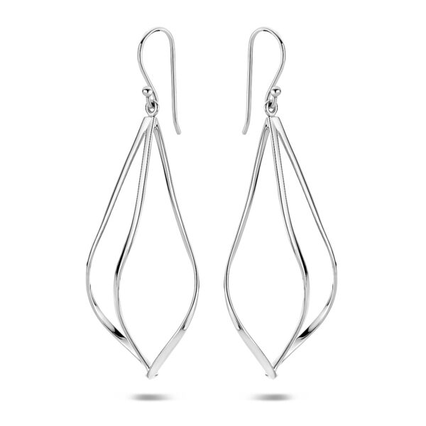oorhangers franse haak 59 mm zilver gerhodineerd