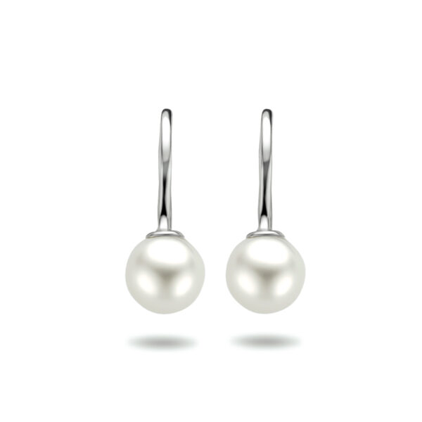 oorhangers franse haak parel zilver gerhodineerd