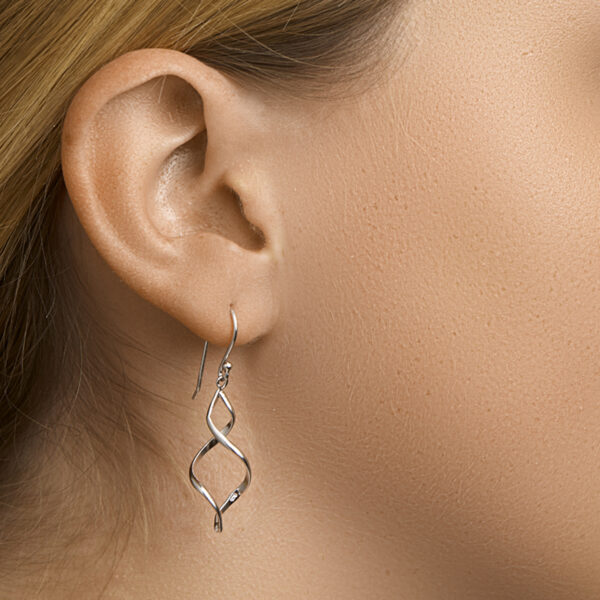 oorhangers franse haak zilver gerhodineerd - Afbeelding 2