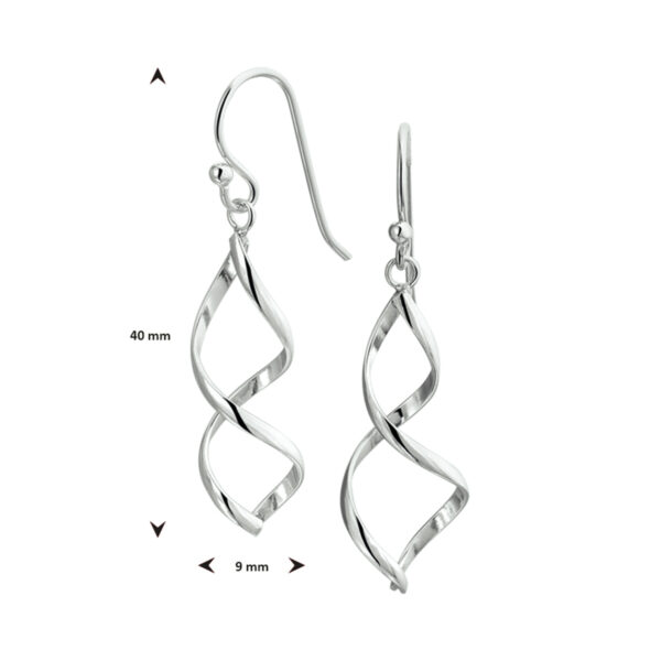 oorhangers franse haak zilver gerhodineerd - Afbeelding 3