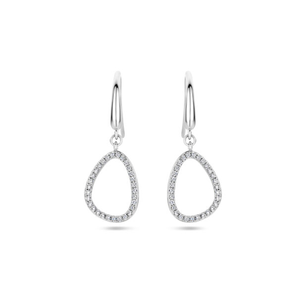 oorhangers franse haak zirkonia zilver gerhodineerd