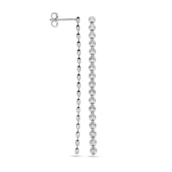 oorhangers gediamanteerd 55 mm zilver gerhodineerd - Afbeelding 3