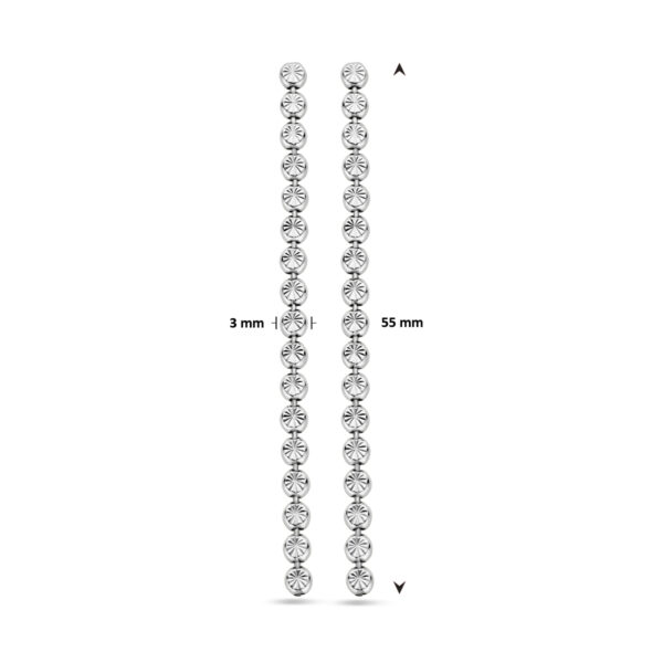 oorhangers gediamanteerd 55 mm zilver gerhodineerd - Afbeelding 4