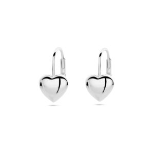 oorhangers hart brisur haak zilver gerhodineerd