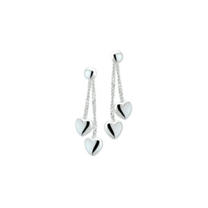 oorhangers hart zilver gerhodineerd