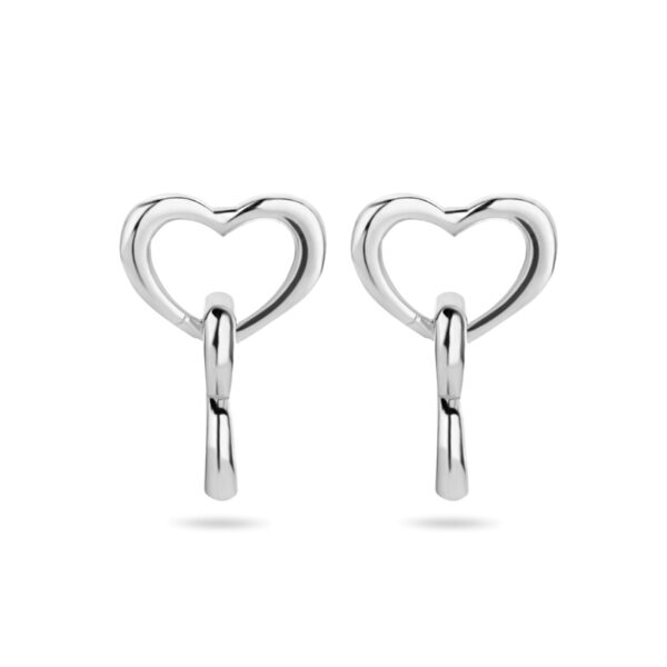 oorhangers hartjes zilver gerhodineerd - Afbeelding 3